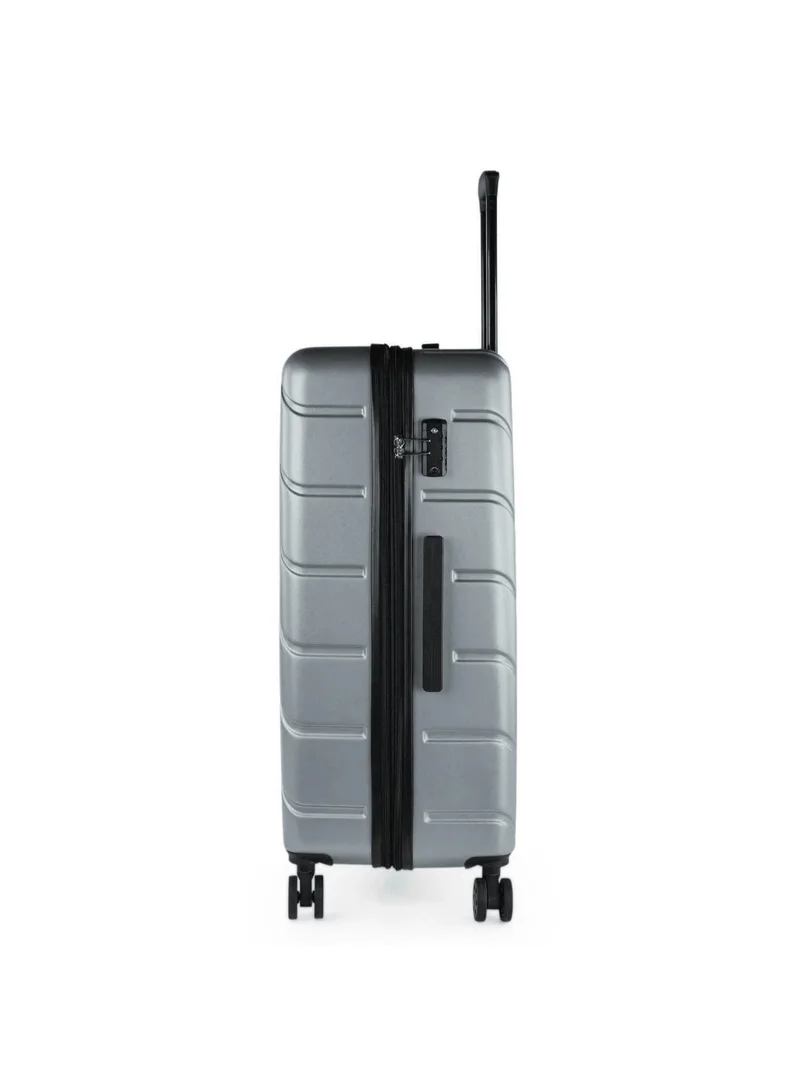 DKNY SILVER Side Tracked Hardside Luggage on Wheels for Unisex | Ultra Lightweight ABS on with Spinner Wheels 4 Color Silver  | Best Price UAE